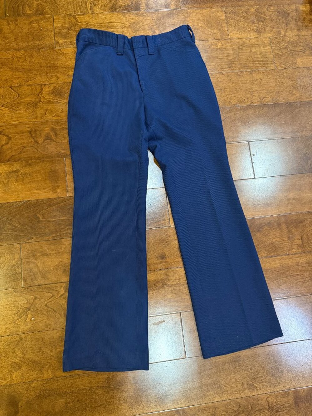 Vintage Wrangler Wrancher 70s Bootcut Flare Dress Jeans Mens 32x32 Navy Blue
